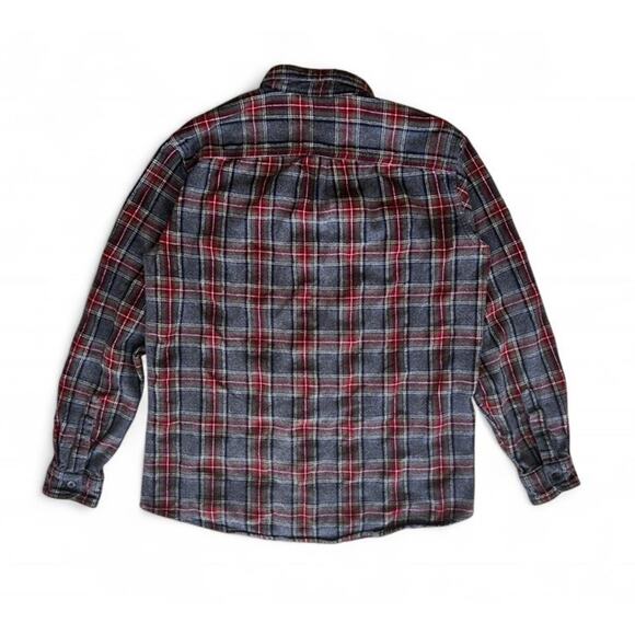 Men’s L.L. Bean Red Plaid Long Sleeve Button-up Flannel Shirt Sz L - Picture 4 of 4